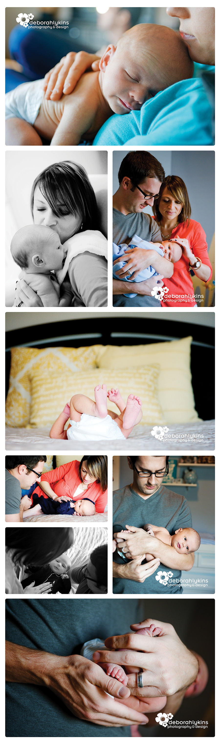 In home newborn portrait session in Texas by Deborah Lykins Photography & design